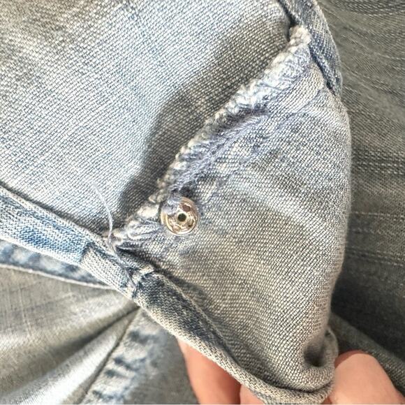 J. Crew Woman's Chambray Wide Leg Wrap Jumpsuit Size 8 - Picture 10 of 11